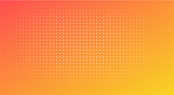 Orange and yellow gradient with white dot pattern for bright abstract background.