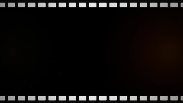 Retro analog film strip border featuring amber light leaks and subtle grain texture 4k video