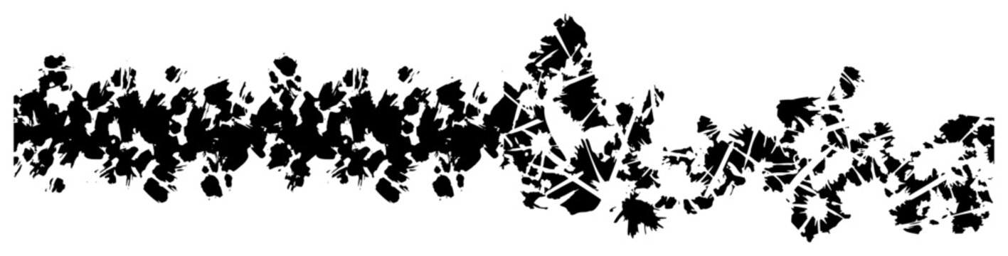 Shattered shards and broken glass splinters forming a horizontal texture in black and white grunge style
