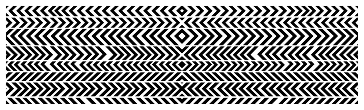 Herringbone chevron geometric pattern banner in abstract op art style