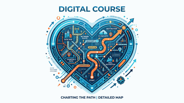 Digital Course Heart Map Blueprint.