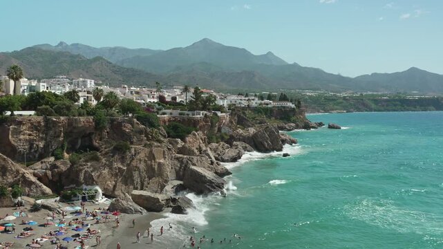 View from the Balcon De Europa, Nerja, Andalusia, Spain