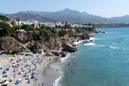 View from the Balcon De Europa, Nerja, Andalusia, Spain