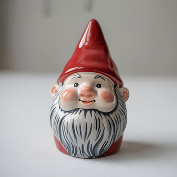 Small ceramic garden gnome toy