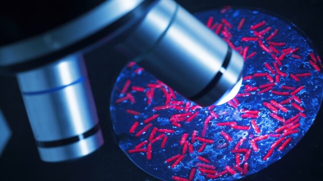 Microscopic visualization of mycobacteria in clinical mycobacteriology study