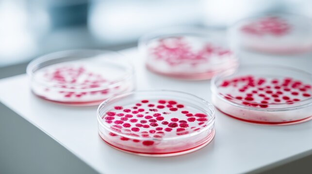Macro view of skin reaction to allergens in clinical test setting with natural light