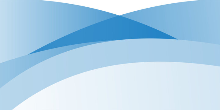 Abstract blue wave vector background with soft gradients. Minimalist dynamic layered design template for corporate banners.