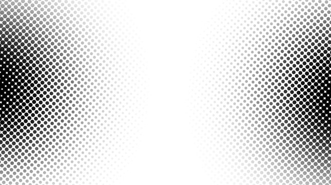 Black White Halftone Dot Background Mirrored Burst Pattern Texture