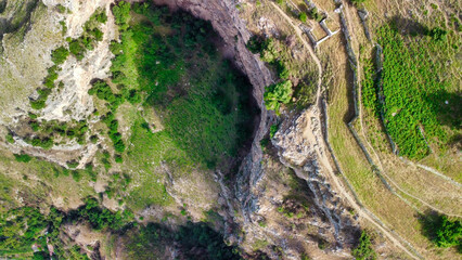Fototapeta premium Aerial panorama of Amalfi Coast and mountains from Path of