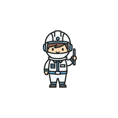 Fototapeta premium Astronaut in white space suit.
