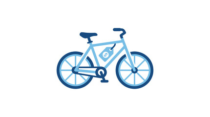 Fototapeta premium Blue bicycle with black seat.