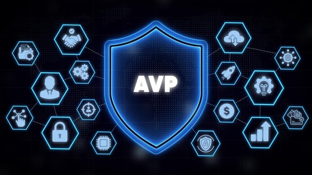 Avp adaptive virus protection concept with cyber security and digital shield cybersecurity