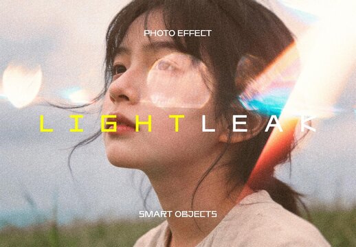 Light Leak Photo Effect For Poster And Social Media Design