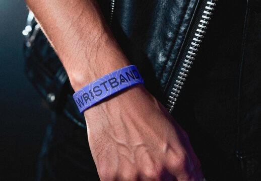 Rubber Bracelet Mockup For Product And Branding Design
