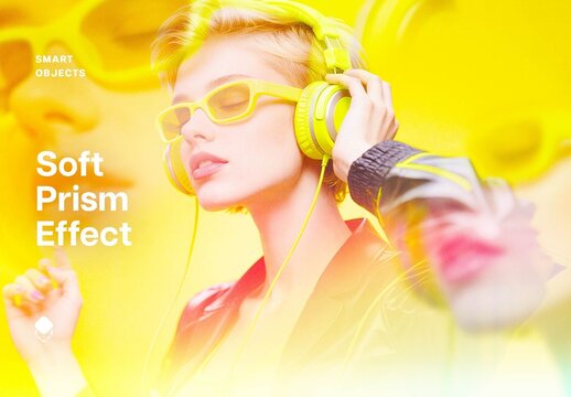 Soft Prism Glow Photo Effect For Poster And Social Media Design