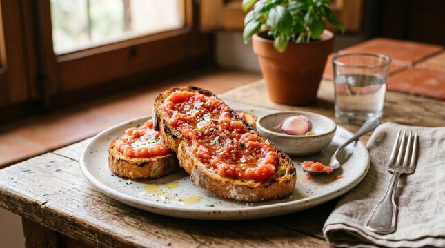 Pan con tomate