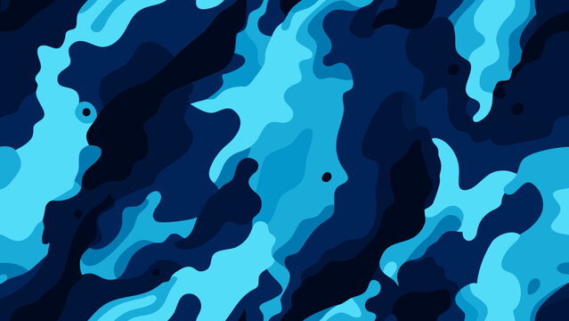 Fluid abstract pattern featuring various shades of blue and dark navy a digital vector background abstract pattern fluid art