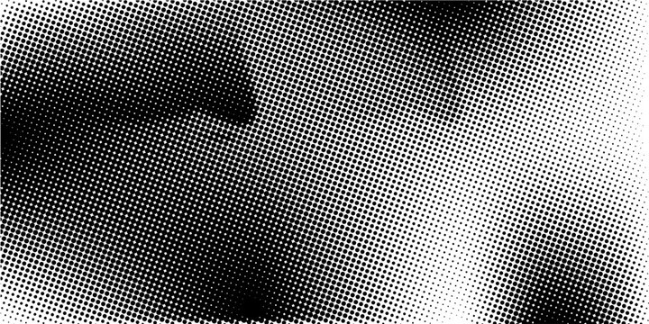 Basic halftone dots effect in black and white color. Halftone effect. Dot halftone. Black white halftone.Background with monochrome dotted texture. Polka dot pattern template.