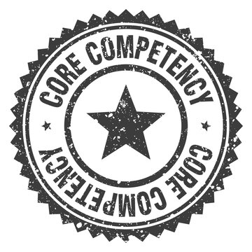 core competency black grunge round stamp. core competency stamp