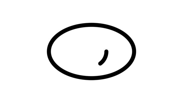 Eye icon with a diagonal slash line representing hidden, invisible, private or secure web contents.