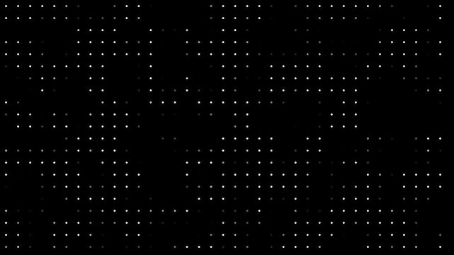 abstract circle shape array blue with movement and metallic reflex effect on black