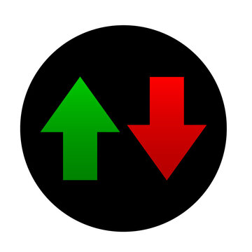 Green Up Red Down Arrow Icon Transparent Profit Loss Vote
