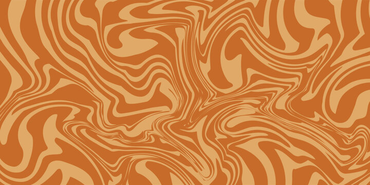 Swirl Caramel Pattern. Vector Splash Caramel Sauce Background. Swirl Peanut Butter Texture. Toffee and Milk Pattern. Liquid Chocolate Bg