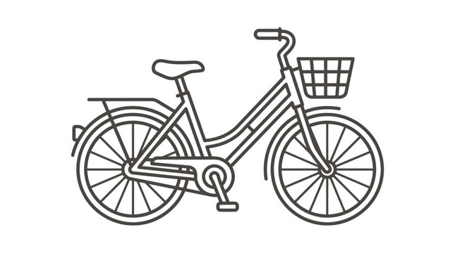 Bicycle with basket on handlebars.
