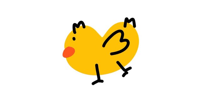 cute duck looping animation 