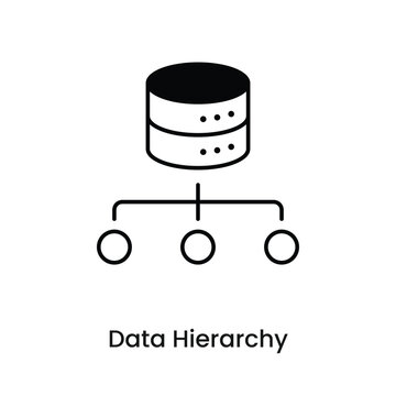 Data Hierarchy Icon &ndash; Data Levels, Information Pyramid, Hierarchical Data Vector