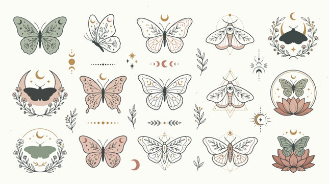 set of easter elements