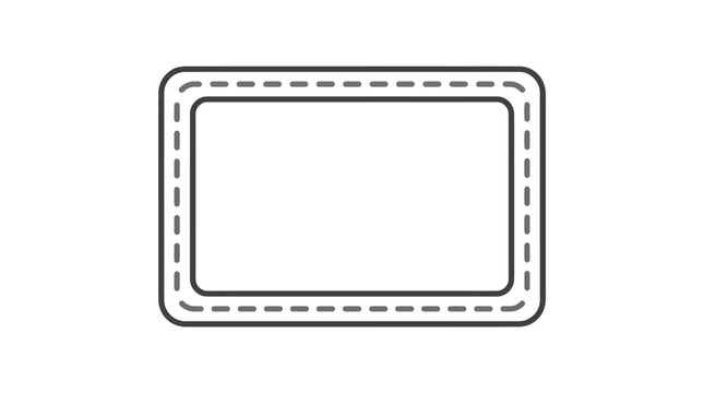 Rectangle with dashed line border.