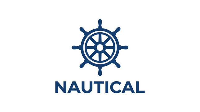 Classic nautical ship wheel icon design.