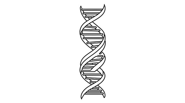 Dna double helix structure icon, genetic code symbol, vector illustration