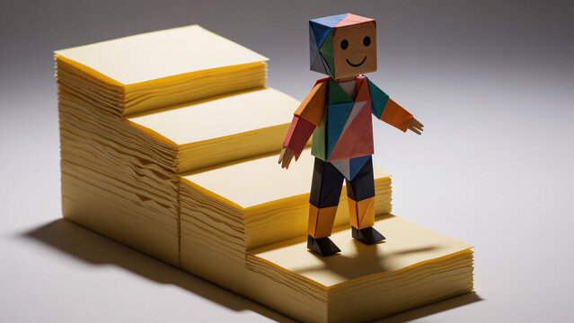 Origami Post-it Stairs