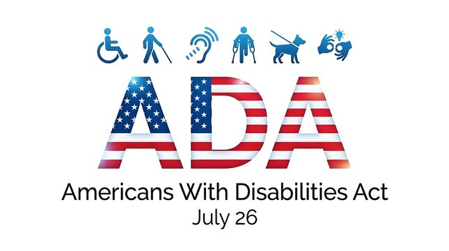 Americans with disabilities act ada awareness concept design july 26, disability