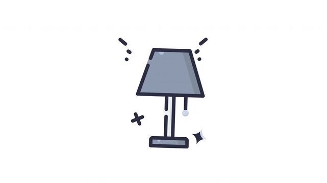 Ideal for modern interior design blogs, home decor websites, or lighting catalogs. Clean, sleek, and versatile minimalist vector graphic.