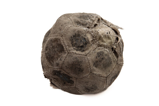 Old Deflated Soccer Ball Kicked Out of Tournament Concept