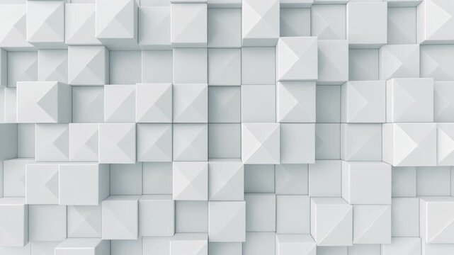 Abstract White 3D Cube Motion Background