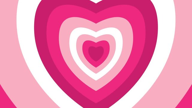 Heart romantic love motion animation zoom looped background