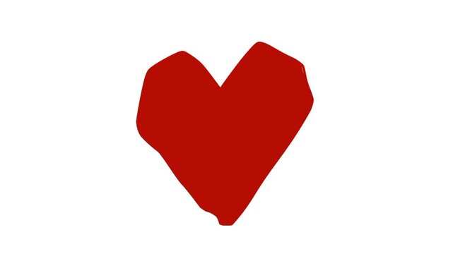 red doodle art love 