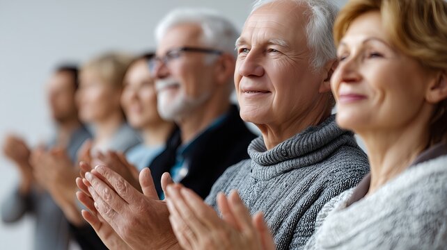 Applause Clapping hands of a group of people in a row on wh aaabfdd digital illustration image graphic for professional design presentations marketing