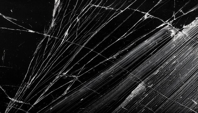 scratches cracks and noise on the black background texture overlay