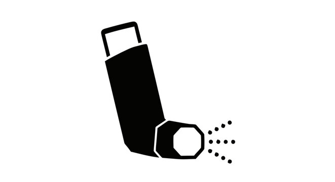 Vector illustration of asthma inhaler on a transparent background