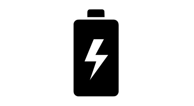 Vector illustration of battery icon on a transparent background
