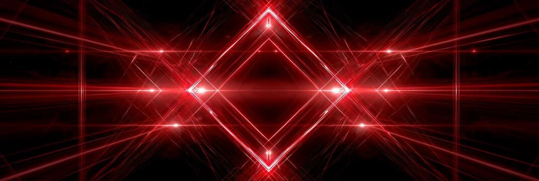 abstract red background with neon lines
