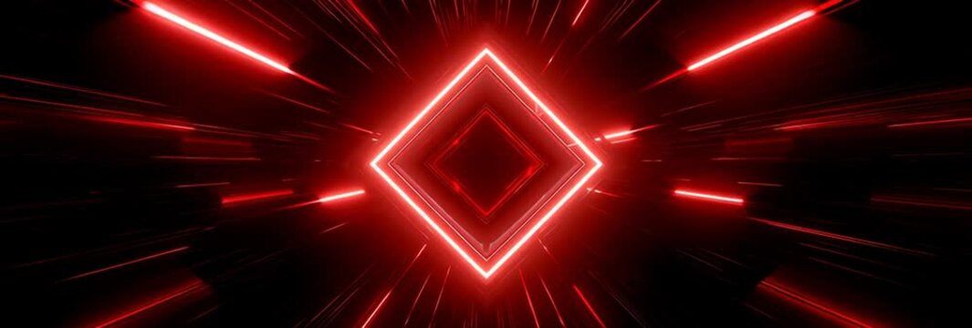 abstract red background with neon lines