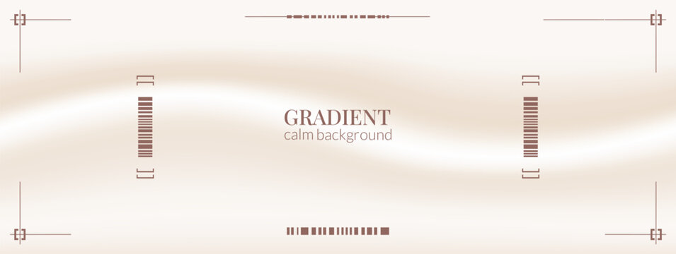 Cream pearl background with silk gradation in minimal abstract texture. Soft brown white cream backdrop with smooth fluid flow for promo design. Vector background for cosmetic label and invitation bg