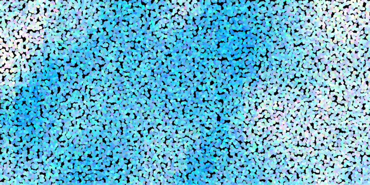 Cool Toned Abstract Pointillist Pattern of Blue and Teal Dots on Black Background texture