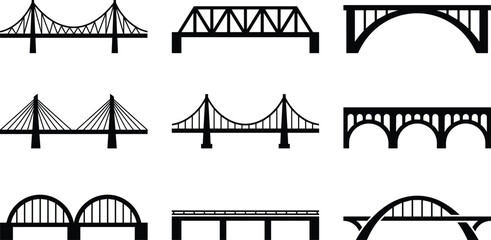 Black and white of architectural structures and bridges architecture buildings suspension bridge des © MSTMOMOTAJ